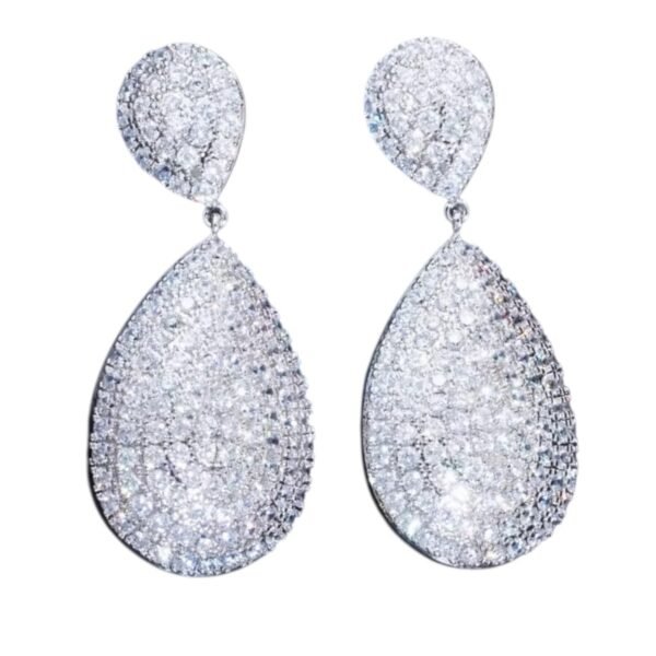 Aria Luscious Long drop earring (Silver)