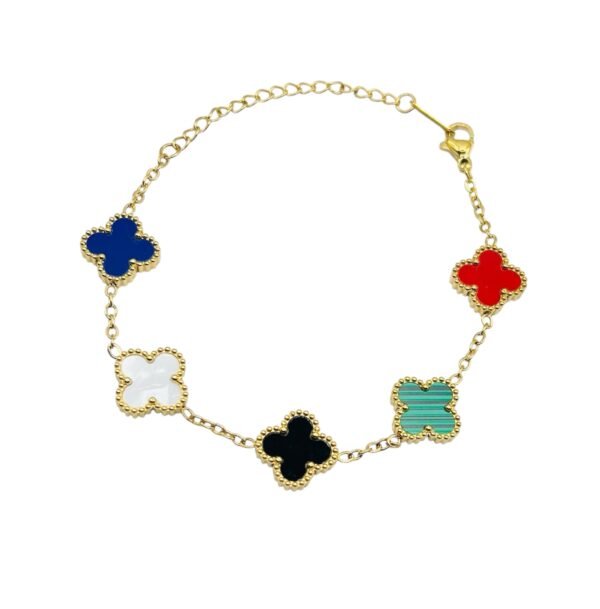 Lucie & khloe 13mm multi clover bracelet