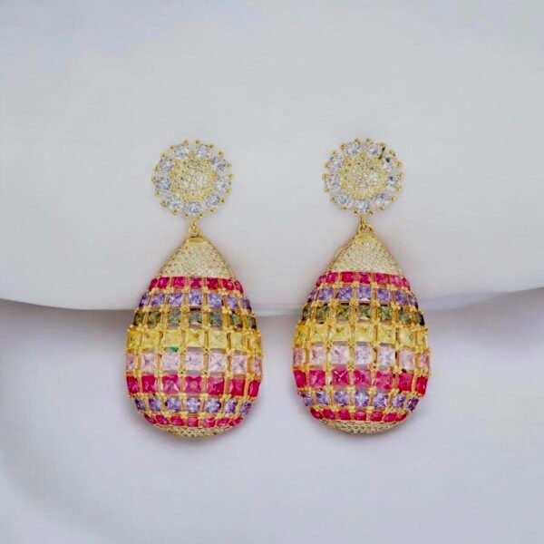Round ball earring (multi colour )