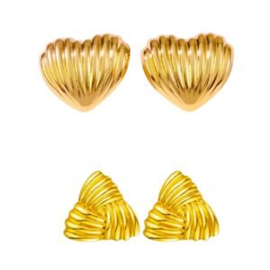 Bijou Simple girls 2in1 Heart earring