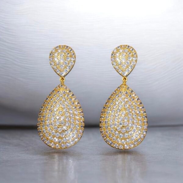 Long drop earring (Gold)
