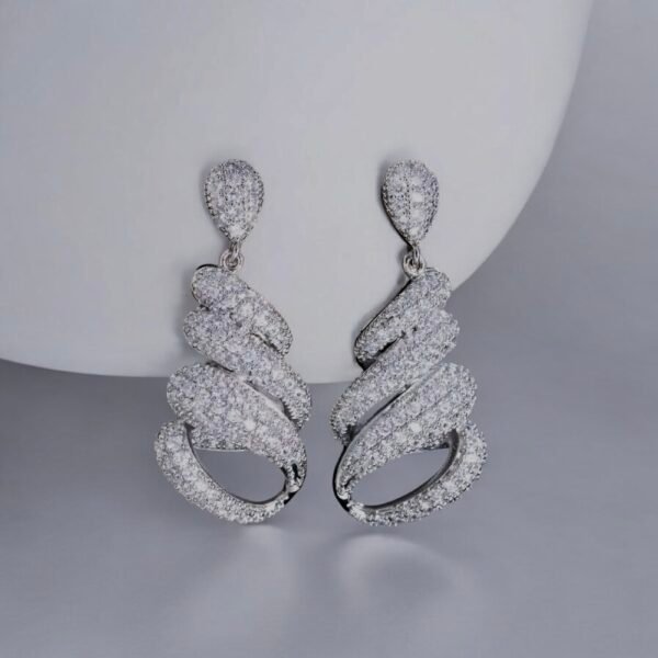 chunky twist earring (Silver)