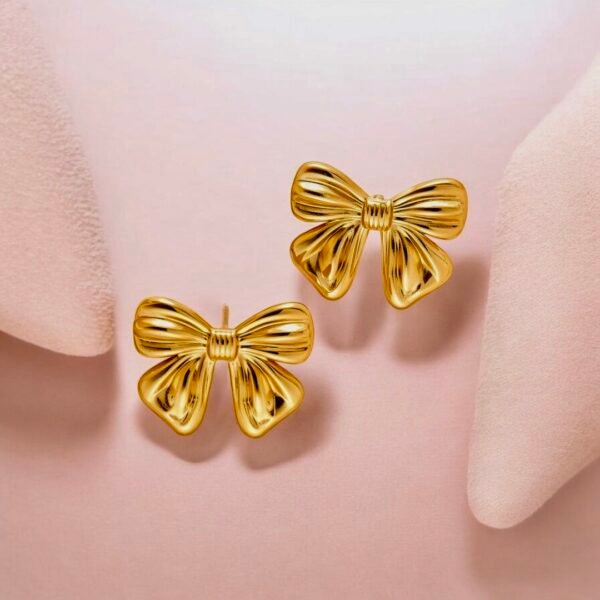 Rose Bow Tie Earring